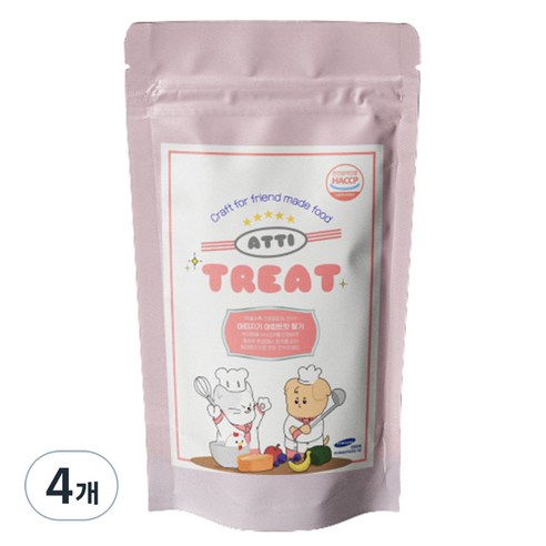 아띠지기 강아지 동결건조간식, 딸기, 40g, 4개