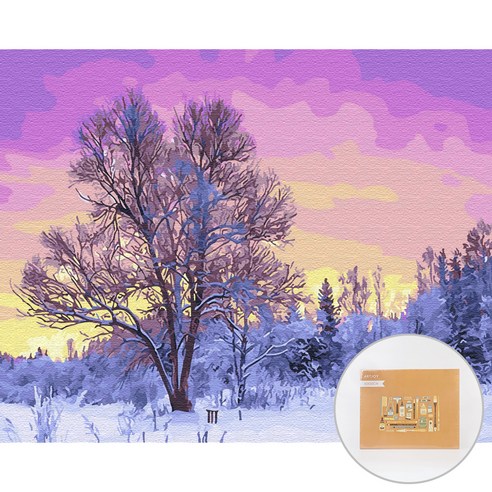 아트조이 DIY 명화 그리기 세트 40 x 50 cm 가로형, 겨울풍경