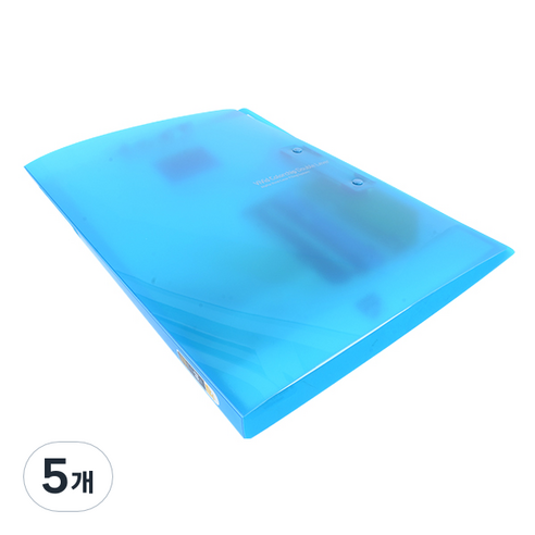 알파 비비드 컬러칩 더블레버화일 A4, 파랑, 5개