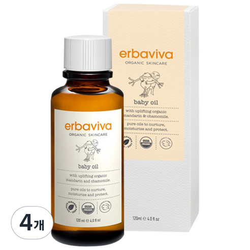 에바비바 베이비 오일, 120ml, 4개