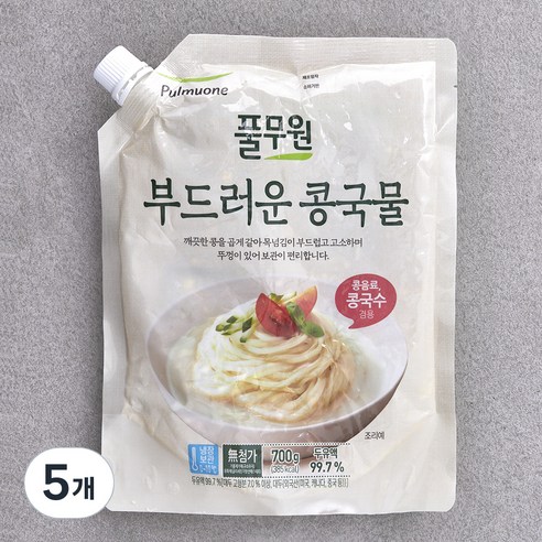 풀무원 부드러운 콩국물, 700g, 5개