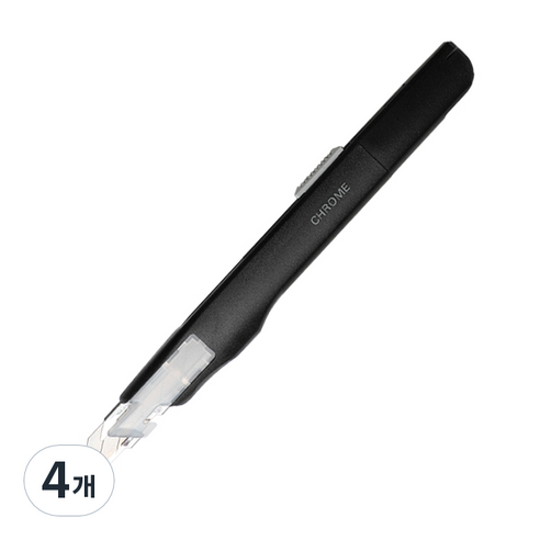 아날로그 크롬 커터칼, 블랙에디션, 4개