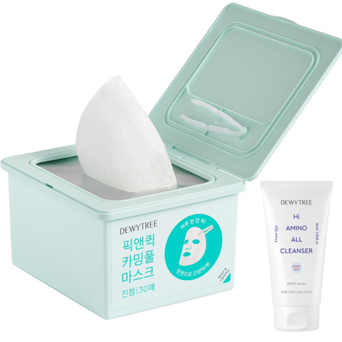 미백팩 듀이트리 스페셜 픽앤퀵 뽑아쓰는 마스크 카밍풀 + 하이아미노 폼 50ml, 1세트 Best Top5