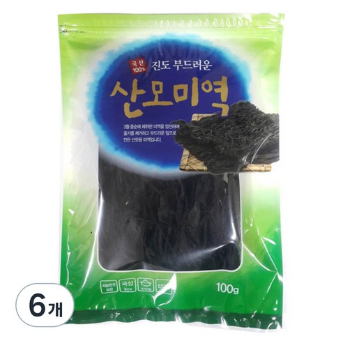 남포물산 진도 부드러운 산모미역, 100g, 6개