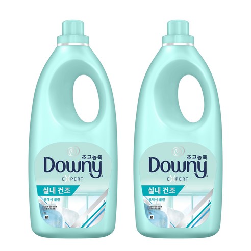 다우니 섬유유연제 엑스퍼트 실내건조 본품, 2L, 2개
