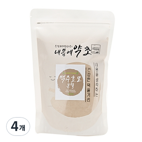 내몸에약초 맥주효모 분말, 4개, 500g