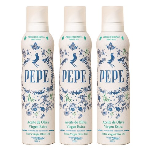 페페 엑스트라 버진 올리브오일 스프레이, 200ml, 3개