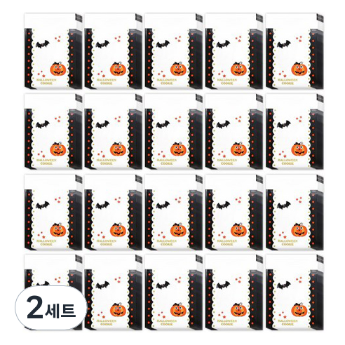 스투피드 할로윈 선물포장 OPP 접착봉투 200p 세트 10 x 14 cm, 쿠키 화이트, 2세트