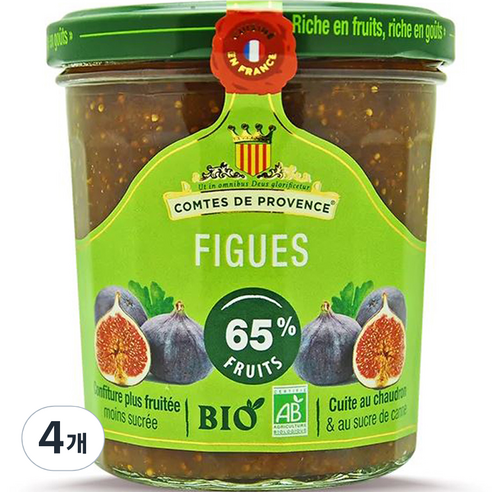프로방스 유기농 무화과 스프레드 잼, 350g, 4개