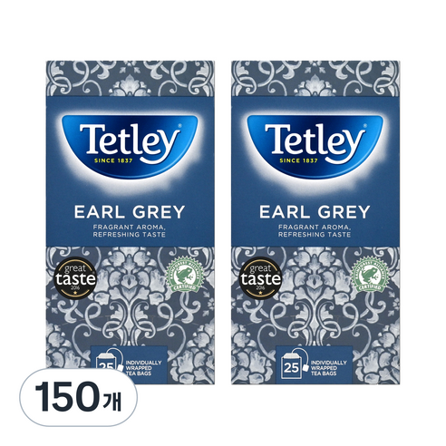 테틀리 얼그레이 티백, 2g, 25개입, 6개