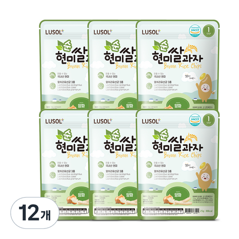 루솔 현미쌀과자, 양파, 12개, 25g