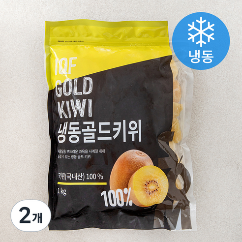 SOM 국내산 골드키위 (냉동), 2개, 1kg