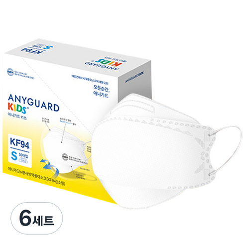 애니가드 황사 방역용 마스크 소형 KF94, 50개입, 6세트, 흰색