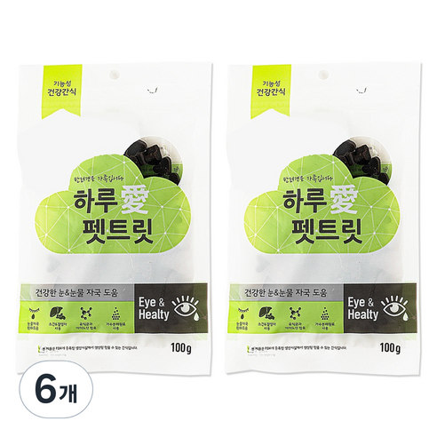하루애 강아지 펫트릿 기능성 수제간식, 눈건강, 6개