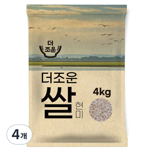 더조운 쌀 현미, 4kg, 4개