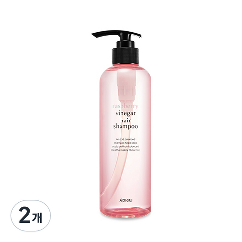어퓨 라즈베리 식초 헤어 샴푸 라즈베리향, 500ml, 2개