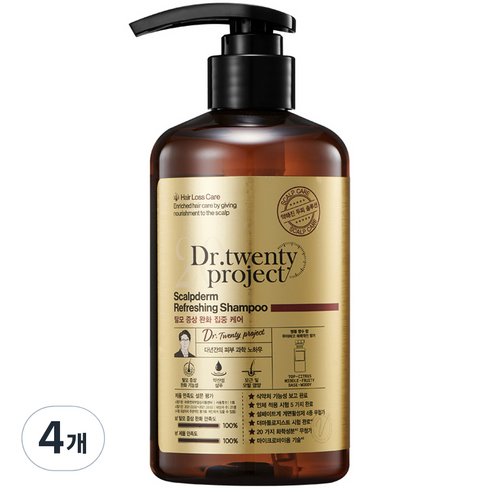 닥터트웬티프로젝트 스칼프덤 리프레싱 샴푸, 500ml, 4개