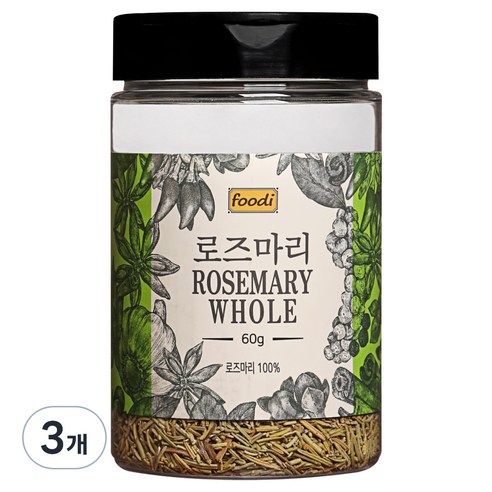 foodi 로즈마리, 60g, 3개