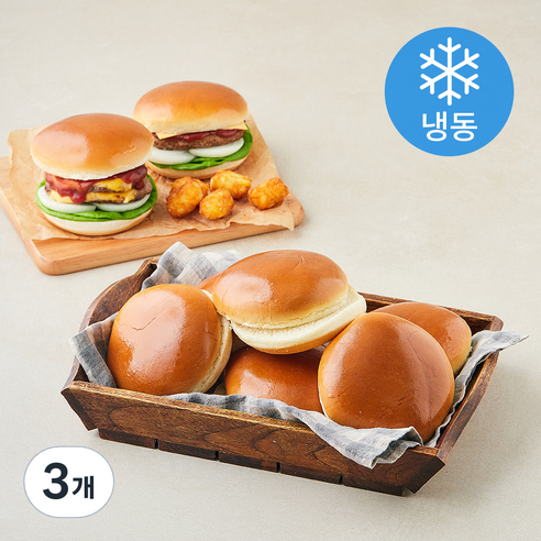 [로켓프레시] 프랭크버거 브리오슈 버거번 (냉동), 68g, 3개, 8개입