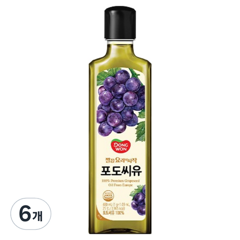 동원 포도씨유, 480ml, 6개