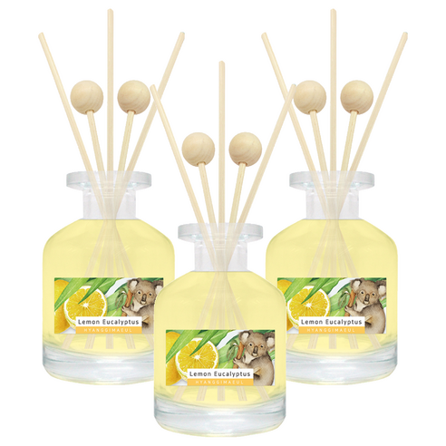 향기마을 실내용 홈 디퓨저, 레몬유칼립투스, 150ml, 3개