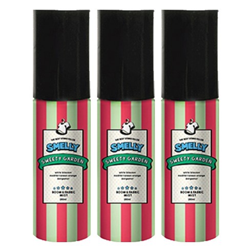 스멜리 룸앤패브릭 미스트, 60ml, 3개, 스위티 가든