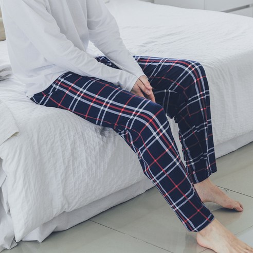 겨울철 필수품: 편안하고 따뜻한 도씨 남성용 피치기모 잠옷 바지