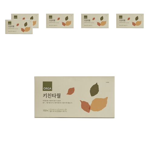올가홀푸드 천연펄프 키친타올, 6개, 150매