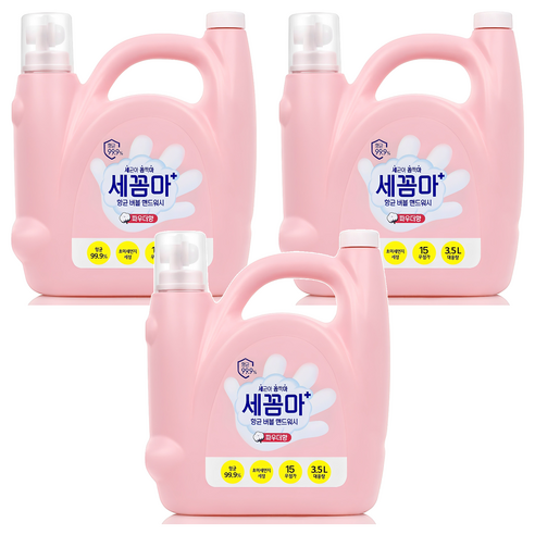 세균아꼼짝마 항균 버블 핸드워시 파우더향, 3.5L, 3개