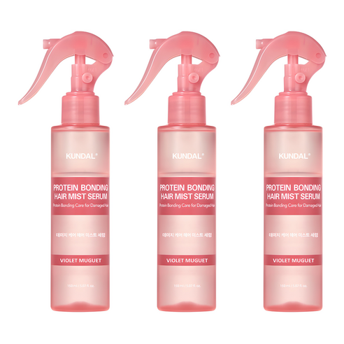쿤달 프로틴 데미지 케어 헤어 미스트 세럼, 150ml, 3개