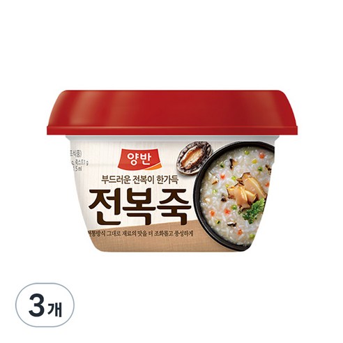 동원 양반 전복죽, 287.5g, 3개