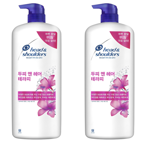 헤드앤숄더 두피 앤 헤어 테라피 샴푸, 1.2L, 2개