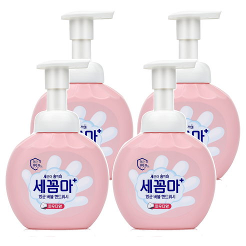 세균아꼼짝마 세꼼마 항균 버블 핸드워시 파우더향, 250ml, 4개