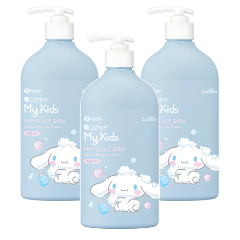 그린핑거 마이키즈 산리오 에디션 시나모롤 샴푸 프레쉬, 500ml, 3개