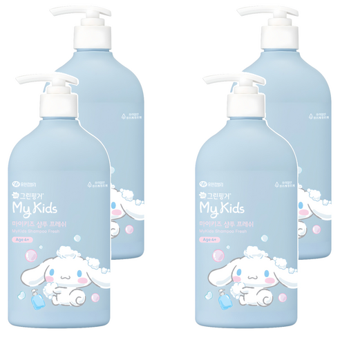 그린핑거 마이키즈 산리오 에디션 시나모롤 샴푸 프레쉬, 500ml, 4개