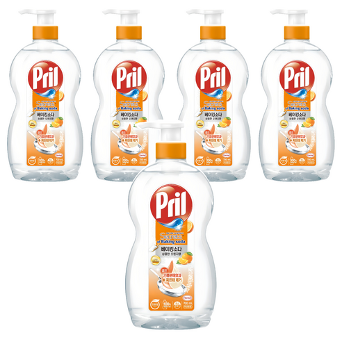 프릴 시크릿오브 베이킹소다 주방세제 상큼한 오렌지향, 700ml, 5개