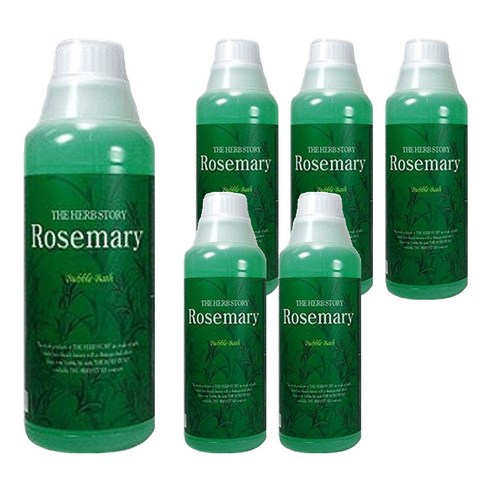 더허브스토리 버블바스 로즈마리, 1000ml, 6개