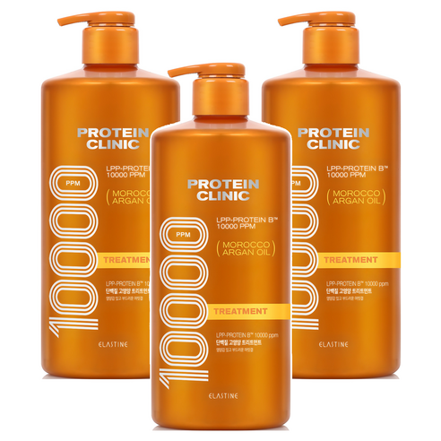 엘라스틴 프로틴 클리닉 10000 고영양 단백질 트리트먼트, 1L, 3개