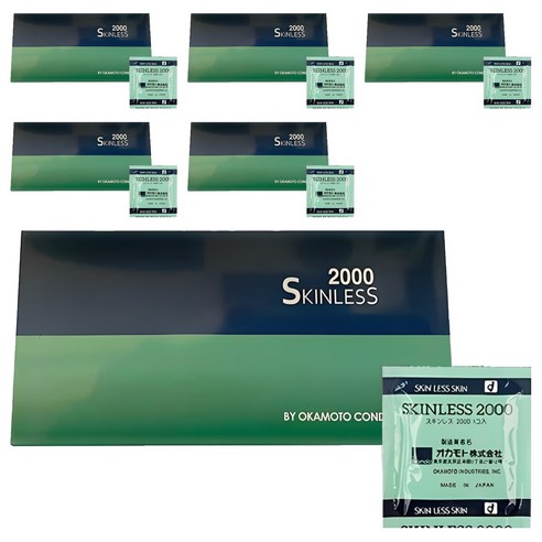 오카모토 스킨레스 2000 일반형 콘돔, 60개입, 1개