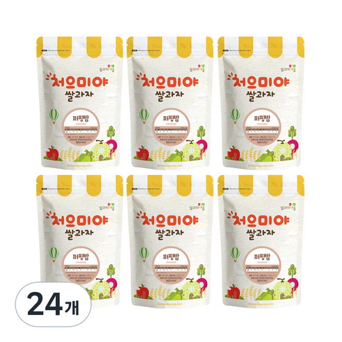 쌀과자마을 처으미야 퍼핑 과자, 밤, 24개, 50g