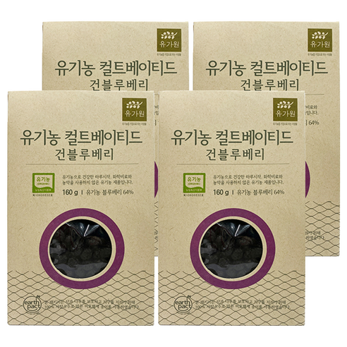 유가원 컬티베이티드 건블루베리, 160g, 4개