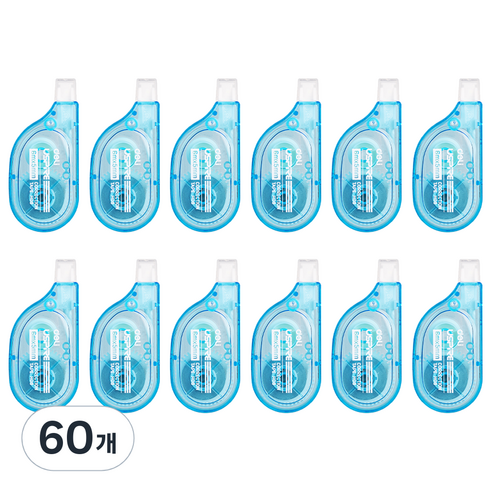 델리 미니 수정테이프 5mm x 6m EH08-BX, 투명블루, 60개