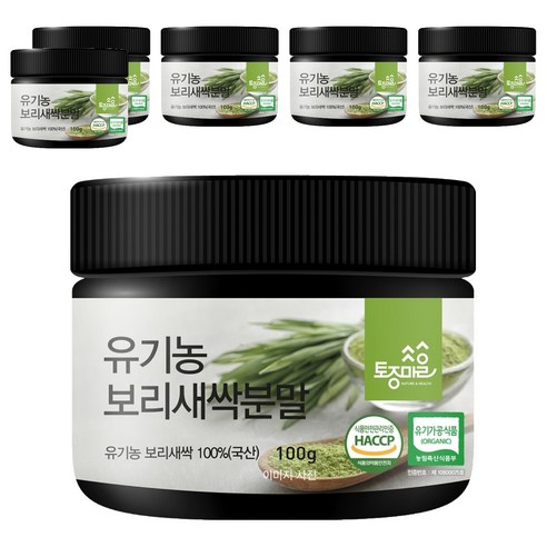 토종마을 유기농 보리새싹분말, 6개, 100g
