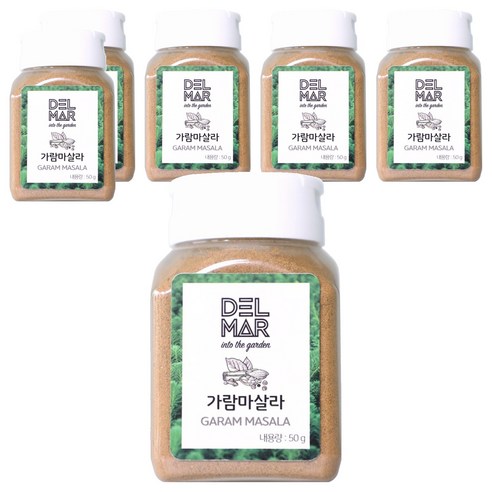 딜리셔스마켓 가람마살라 향신료 소형, 50g, 6개