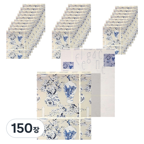 마켓감성 전통 명절 감사선물 포장지, 타입D, 150장