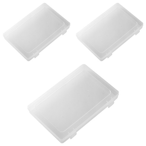 퓨어온 다용도 네일아트 파일케이스 23.8 x 16.2 x 3 cm, 투명, 3개