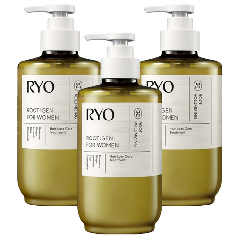 [비건라이프] 려 루트젠 여성 맞춤 탈모증상전문케어 트리트먼트, 353ml, 3개