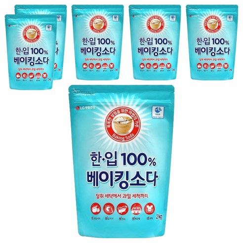 [비건라이프] 한입 베이킹소다 알파, 2kg, 6개