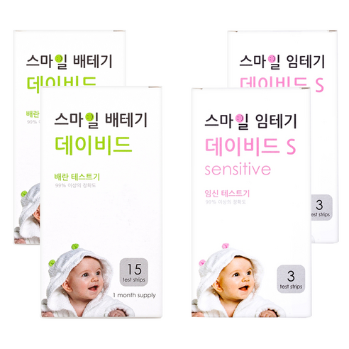 스마일랩 스마일 데이비드 배란테스트기 15p + 스마일 임신테스트기 S 3p, 18개입, 2개