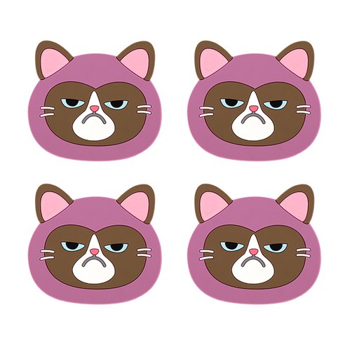 블럭마트 고양이 컵받침, 1